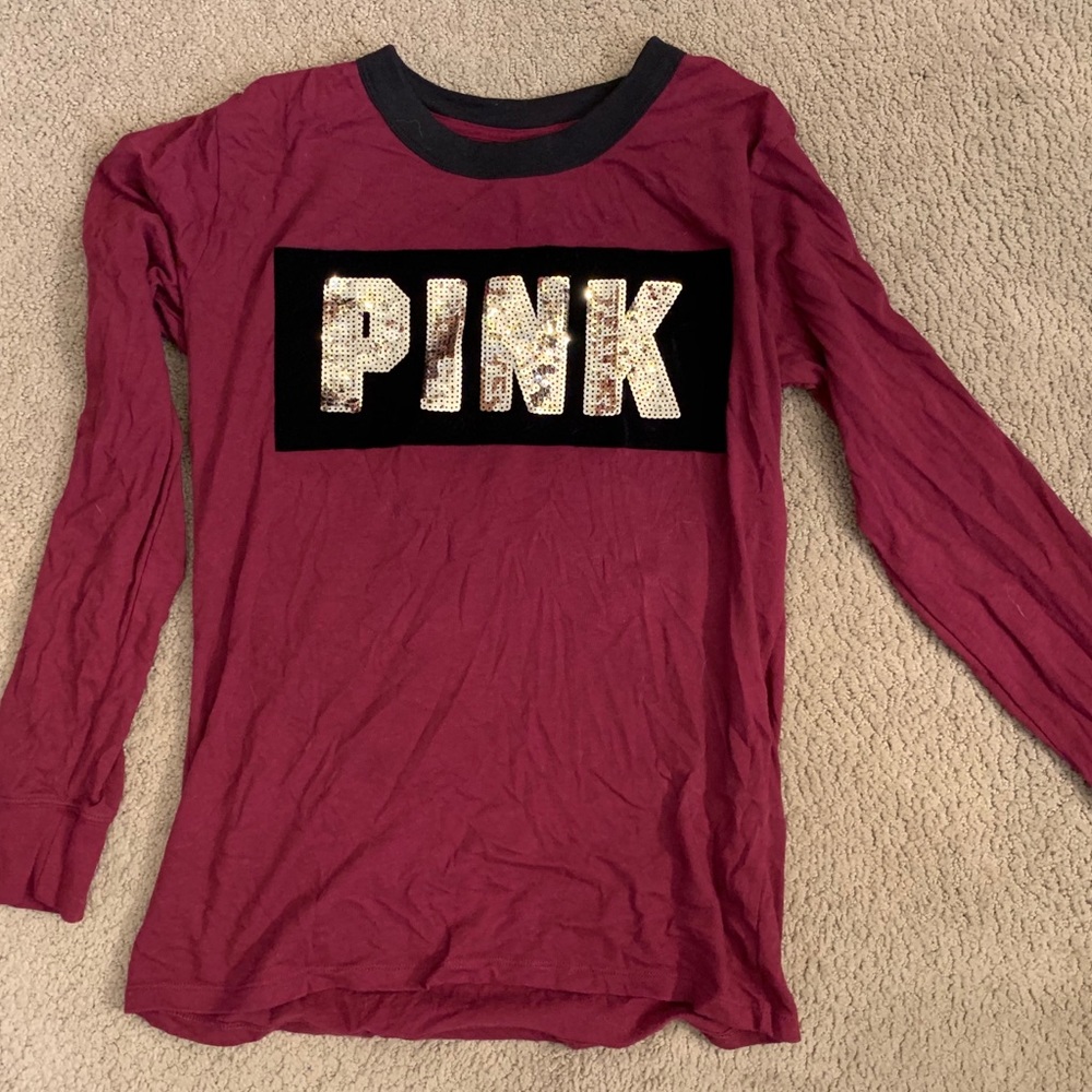 VS Pink Sequin Tee